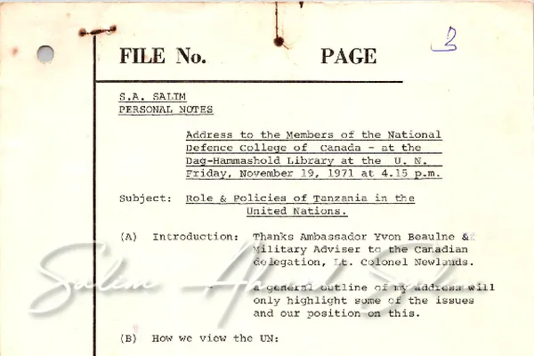 Address to the Members of the National Defense College of Canada