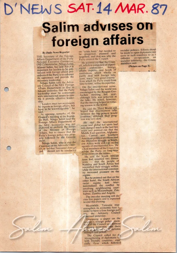 1987 Deputy PM Min Defense News Clippings 9